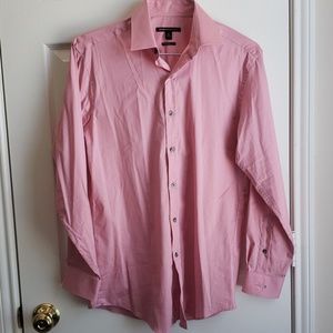 BCBGMaxAzria pink pin stripe dress shirt